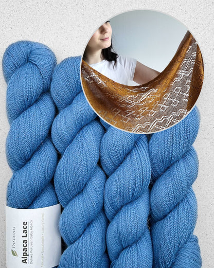 Lucarne Scarf | feines Lacemuster - super weich aus Alpaca Lace von Pascuali