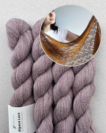 Lucarne Scarf | feines Lacemuster - super weich aus Alpaca Lace von Pascuali