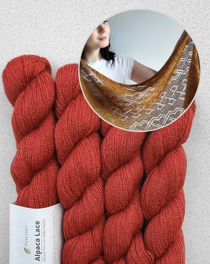 Lucarne Scarf | feines Lacemuster - super weich aus Alpaca Lace von Pascuali
