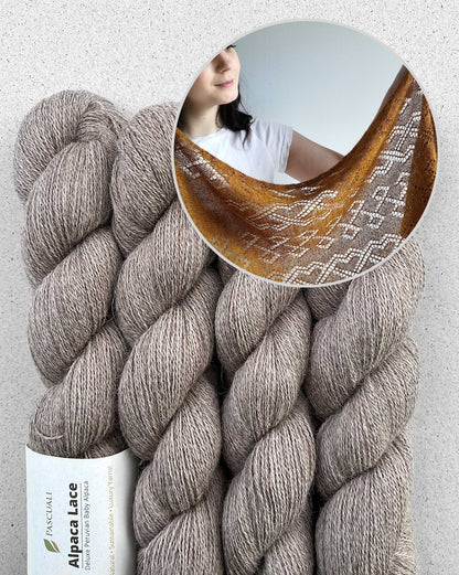 Lucarne Scarf | feines Lacemuster - super weich aus Alpaca Lace von Pascuali