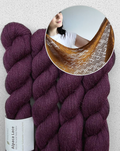 Lucarne Scarf | feines Lacemuster - super weich aus Alpaca Lace von Pascuali