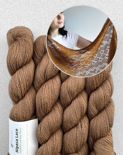 Lucarne Scarf | feines Lacemuster - super weich aus Alpaca Lace von Pascuali
