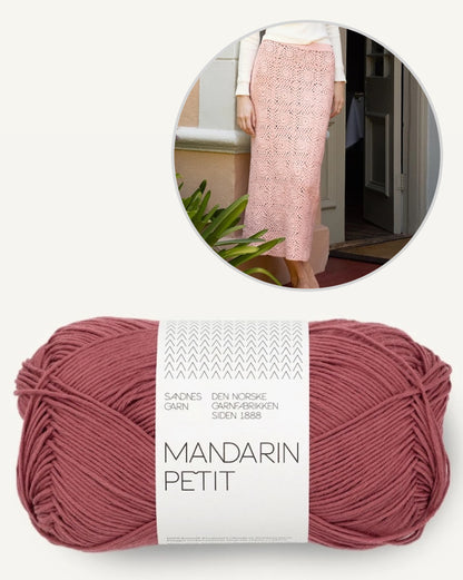 Lucienne Skirt | Boho crochet skirt made from Mandarin Petit by Sandnes Garn
