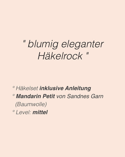 Lucienne Skirt | Boho crochet skirt made from Mandarin Petit by Sandnes Garn