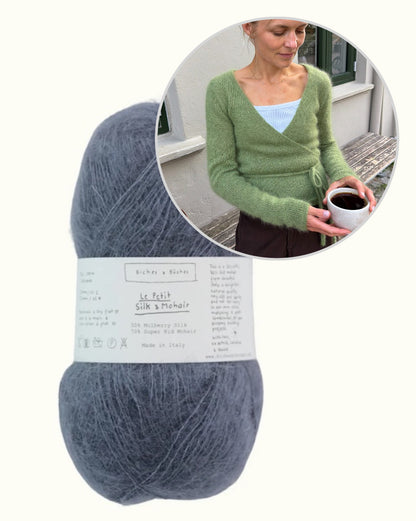 Lucy Wrap | drømmende slå-om-jakke i Le Petit Silk & Mohair fra Biches & Bûches