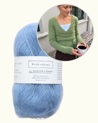Lucy Wrap | drømmende slå-om-jakke i Le Petit Silk & Mohair fra Biches & Bûches