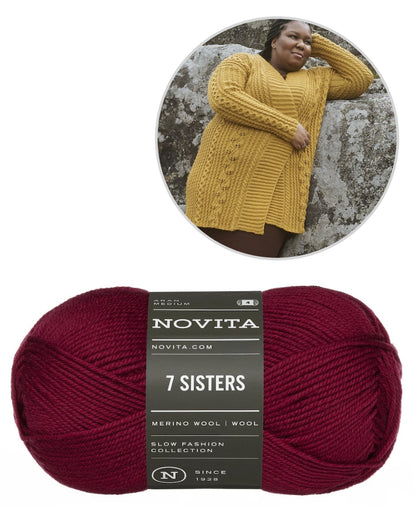 Cardigan Lumo | modello ampio e lungo, realizzato con 7 Sisters di Novita