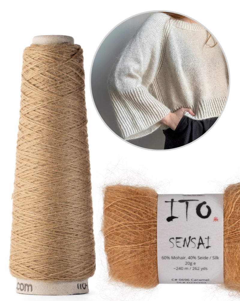 Aegyoknit Lyra Blouse mit Rakuda und Sensai von ITO Yarn 9