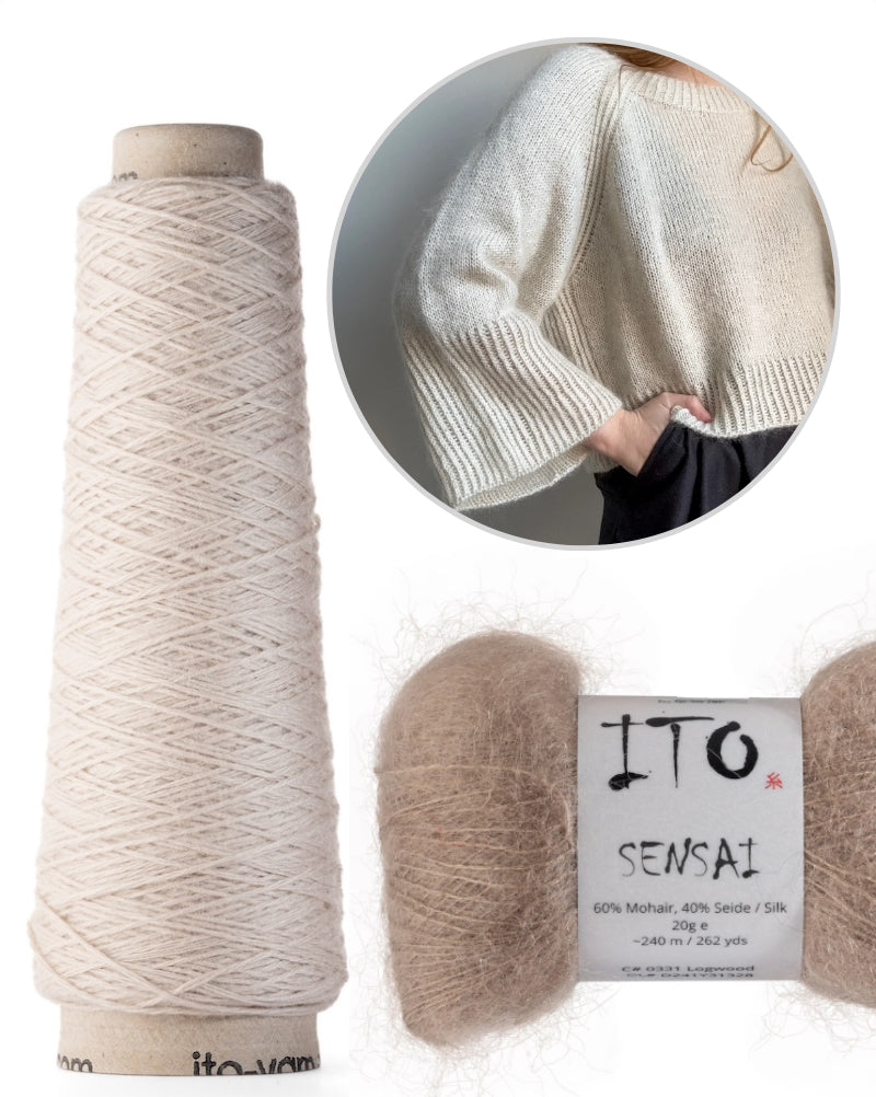 Aegyoknit Lyra Blouse mit Rakuda und Sensai von ITO Yarn 8