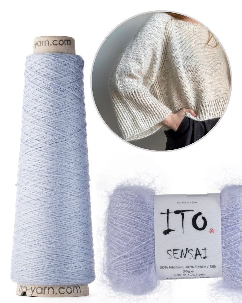 Aegyoknit Lyra Blouse mit Rakuda und Sensai von ITO Yarn 10