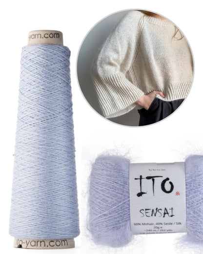 Aegyoknit Lyra Blouse mit Rakuda und Sensai von ITO Yarn 10