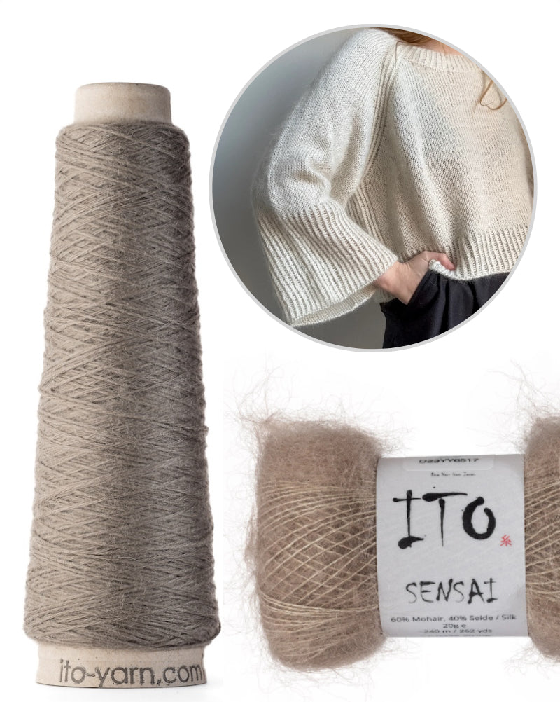 Aegyoknit Lyra Blouse mit Rakuda und Sensai von ITO Yarn 7