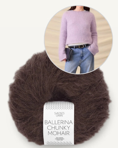 Lyra Sweater | feine Bluse mit weiten Ärmeln aus Ballerina Chunky Mohair von Sandnes Garn
