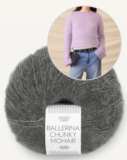 Lyra Sweater | feine Bluse mit weiten Ärmeln aus Ballerina Chunky Mohair von Sandnes Garn