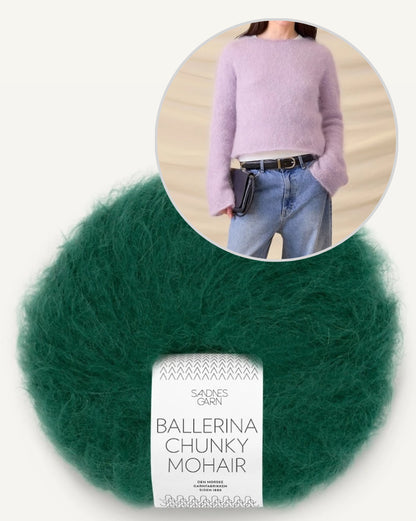 Lyra Sweater | feine Bluse mit weiten Ärmeln aus Ballerina Chunky Mohair von Sandnes Garn