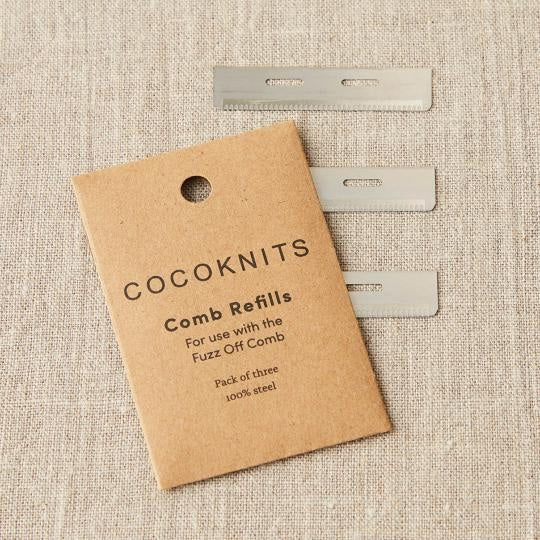 Cocoknits Set aus drei Ersatzklingen in Kartonverpackung