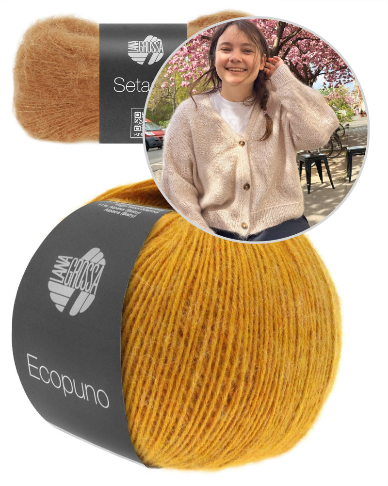 Maja Cardigan von wemadewardrobe mit Ecopuno und Silkhair oder Setasurivon Lana Grossa 14