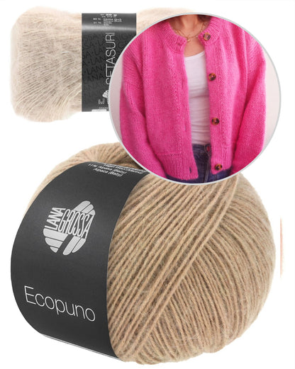 Maja Cardigan | klassisch kuschelig mit Ecopuno und Setasuri von Lana Grossa