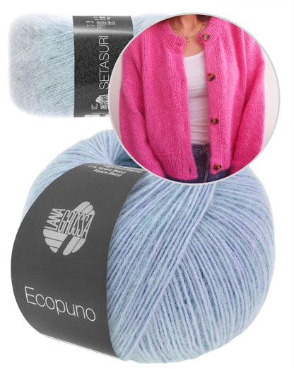 Maja Cardigan | klassisch kuschelig mit Ecopuno und Setasuri von Lana Grossa