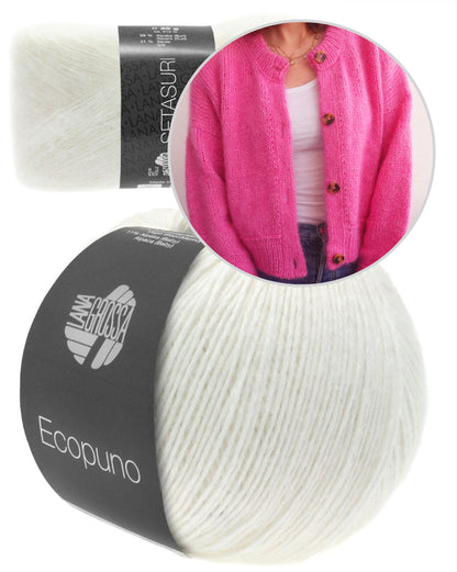 Maja Cardigan | klassisch kuschelig mit Ecopuno und Setasuri von Lana Grossa