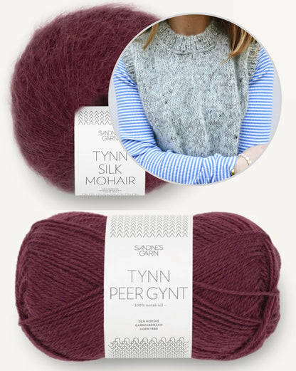 Maja Slipover | layering aus Tynn Peer Gynt und Tynn Silk Mohair von Sandnes Garn