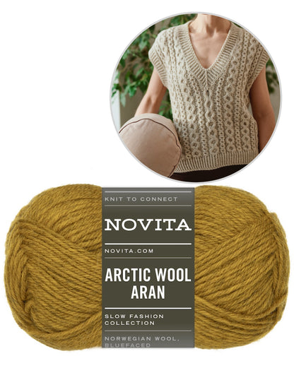 Mantra Pullunder | warmes Zopfmuster aus Arctic Wool von Novita