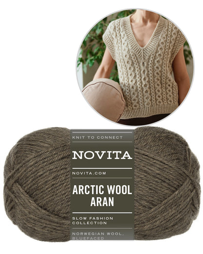 Mantra Pullunder | warmes Zopfmuster aus Arctic Wool von Novita
