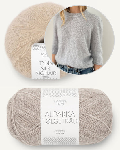 Strickset LeKnit Maria Blouse mit Alpakka Folgetrad und Tynn Silk Mohair von Sandnes Garn 4