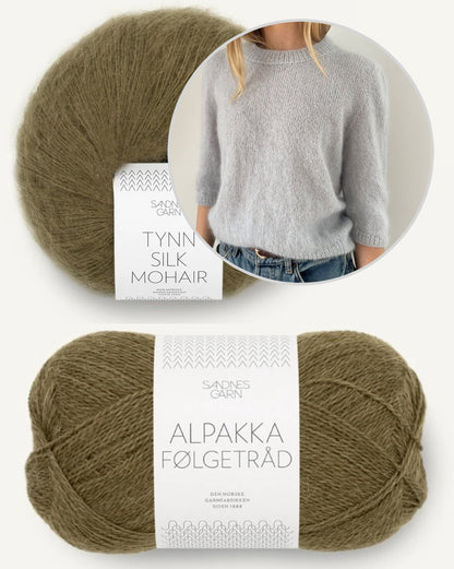 Strickset LeKnit Maria Blouse mit Alpakka Folgetrad und Tynn Silk Mohair von Sandnes Garn 6