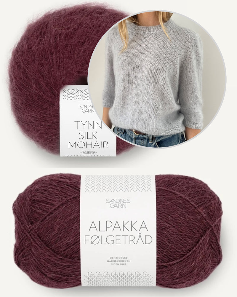Strickset LeKnit Maria Blouse mit Alpakka Folgetrad und Tynn Silk Mohair von Sandnes Garn 5