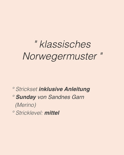 Marius Sweater Baby - dreifarbig | klassisches Norwegermuster aus Sunday von Sandnes Garn