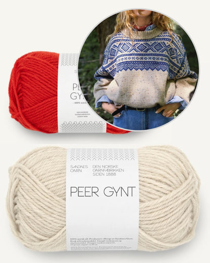 Marius Women’s Sweater | Fantastically Beautiful Norwegian Sweater with Peer Gynt by Sandnes Garn