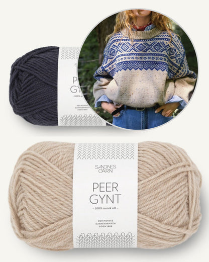Marius Women’s Sweater | Fantastically Beautiful Norwegian Sweater with Peer Gynt by Sandnes Garn