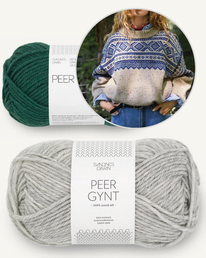 Marius Women’s Sweater | Fantastically Beautiful Norwegian Sweater with Peer Gynt by Sandnes Garn