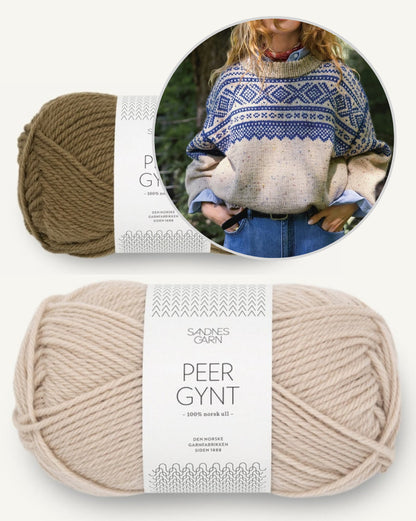 Marius Women’s Sweater | Fantastically Beautiful Norwegian Sweater with Peer Gynt by Sandnes Garn