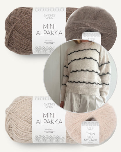 Mascara Sweater mit Mini Alpakka und Tynn Silk Mohair von Sandnes Garn 7