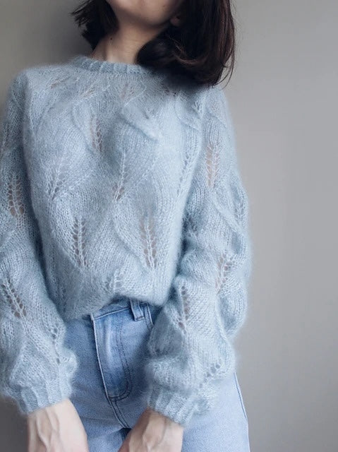 Masha Ziablikova, October Day Sweater aus Kidsilk Haze von Rowan ghost