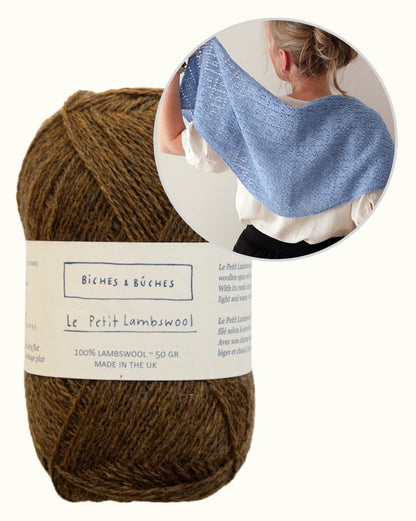 Meadowbright | romantic lace pattern in Le Petit Lambswool by Biches & Bûches
