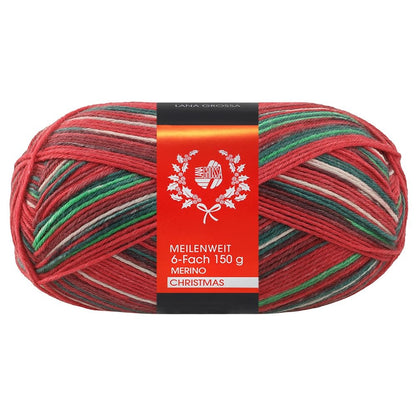 Meilenweit 6-fach Christmas | festlich schimmernd, wollig warm