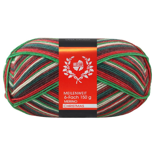Meilenweit 6-fach Christmas | festlich schimmernd, wollig warm