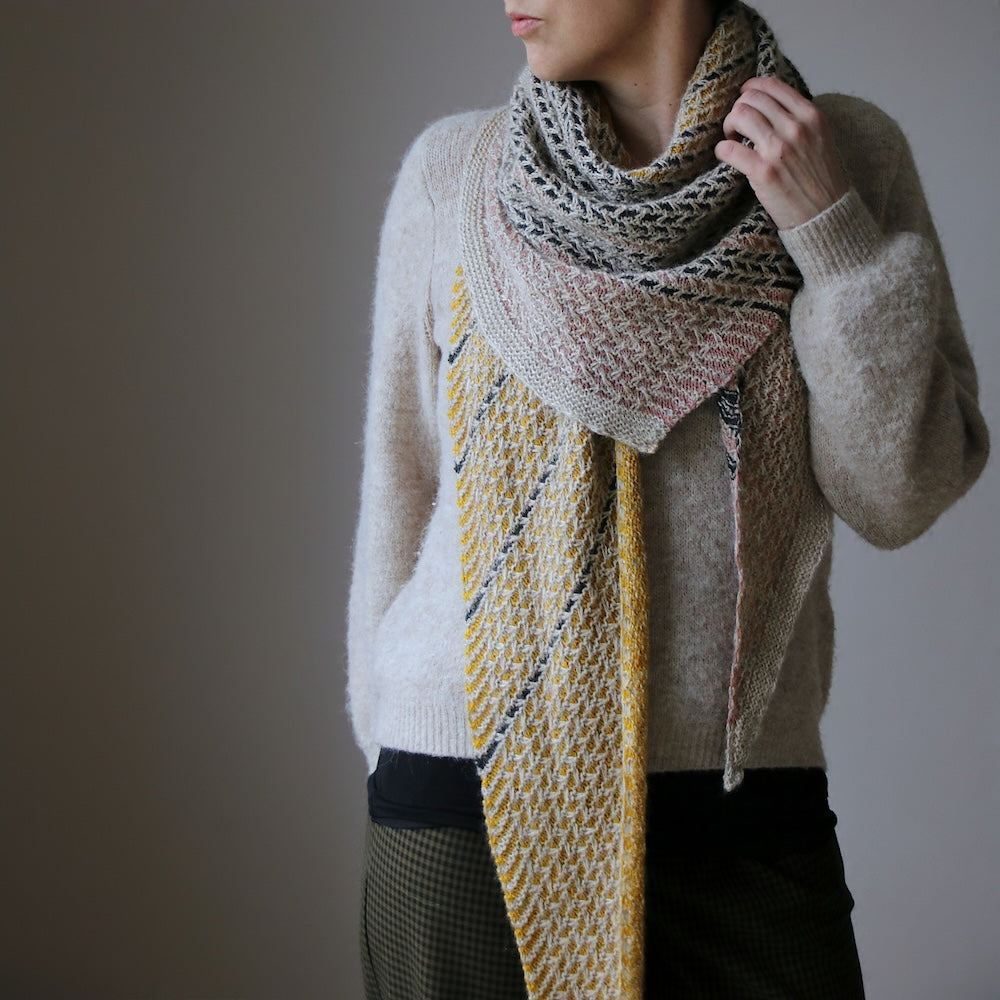 Blinding Lights Scarf | Textured pattern with balayage and mohair bliss by Pascuali 
