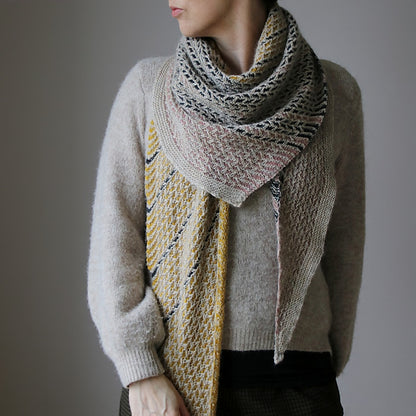 Blinding Lights Scarf | Textured pattern with balayage and mohair bliss by Pascuali 