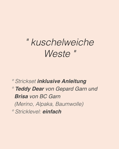 Mellow Vest Chunky | verspielter Lagen Look aus Teddy Dear und Brisa