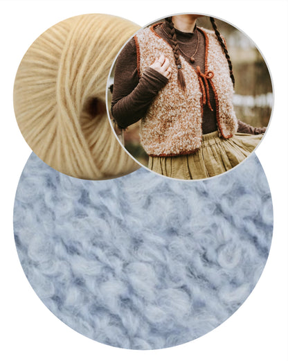 Mellow Vest Chunky | verspielter Lagen Look aus Teddy Dear und Brisa