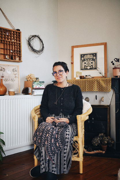 Tulip Cardigan | zarte Musterkante aus Plötulopi und Tynn Silk Mohair