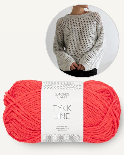 Paula-m Mesh Sweater aus Tykk Line von Sandnes Garn 13