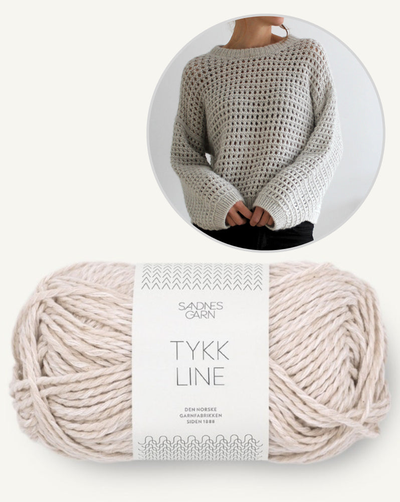 Paula-m Mesh Sweater aus Tykk Line von Sandnes Garn 10
