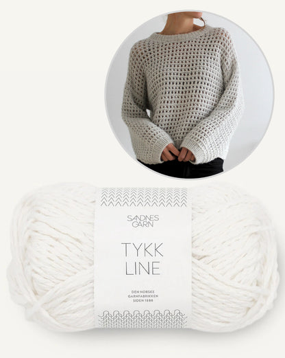 Paula-m Mesh Sweater aus Tykk Line von Sandnes Garn 9