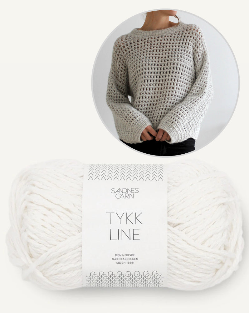 Paula-m Mesh Sweater aus Tykk Line von Sandnes Garn 9