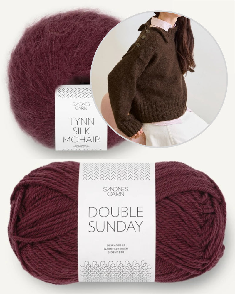 Mina Sweater | lässiger oversize Pullover aus Double Sunday und Tynn Silk Mohair von Sandnes Garn